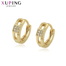 Xuping Synthetic Cubic Zirconia Light Yellow Gold Color Plated Trendy Earrings Jewelry Christmas Gifts 97553 2024 - buy cheap