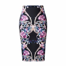 Neophil 2022 Summer Style High Waist Wrap Pencil Skirts Women Midi Floral Boho Retro Print Saia Lapis Office School Skirts S1723 2024 - buy cheap