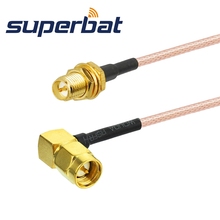 Superbat SMA Plug Right Angle to RP-SMA Jack RG316 40cm RF Coaxial Cable Wifi Antenna Extension Cable 2024 - buy cheap