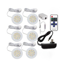 12V Dimmable LED Under Cabinet Light Kit Ultra-thin led Puck Lights With RF Remote Controller Stick On Lights for Kitchen Closet 2024 - buy cheap