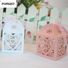 Gifts Candy Boxes Gifts box Wedding Party Supplies Love Heart Party Wedding Hollow Carriage Baby Shower Favors 50pcs 2024 - buy cheap