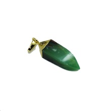 Pingente australiano verde facetado, pingente de pedra natural para colar cru., joias de moda para mulheres. 2024 - compre barato