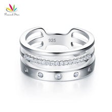 Peacock Star Wedding Band Anniversary Solid 925 Sterling Silver Ring Jewelry CFR8313 2024 - buy cheap