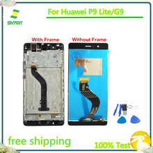 100% протестированный 5,2-дюймовый ЖК-дисплей сенсорный экран с дигитайзером в сборе рамка с бесплатными инструментами для Huawei P9 Lite Venus VNS-TL00 G9 2024 - купить недорого