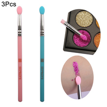 3 Pcs Makeup Brushes Set Soft Silicone Head Plastic Handle Eye Shadow Lip Applicator Brush Tools Silicone Makeup brushes Kit 2024 - buy cheap