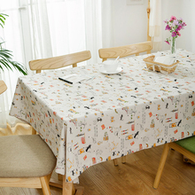 Mantel Rectangular de algodón y lino para mesa de gato, cubierta de mesa para cocina, Protector impermeable 2024 - compra barato