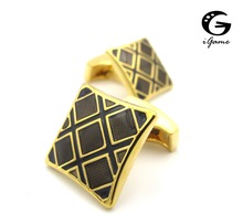 iGame New Arrival Golden Cuff Links Rhombus Design Quality Brass Material Fashion Cufflinks Free Shipping 2024 - buy cheap