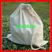 (100 шт./лот) размер 20х30 см (8х12 дюймов) оптовая продажа, сумка из органического хлопка 2024 - купить недорого