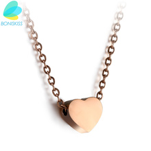 Boniskiss Classic Heart Necklace Jewelry Rose Gold Heart Pendant Necklaces Women Fashion Jewelry Engagement(Free Engrave) 2024 - buy cheap