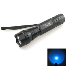 U-F WF-501B 3W CREE XR-E Q5 Blue Light 465nm-485nm LED Flashlight (1x18650) 2024 - buy cheap