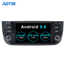 Aotsr-radio multimedia con GPS para coche, radio con reproductor DVD, Android 9,0, grabadora, para Fiat Punto 2012-2018 Linea 2012 2024 - compra barato