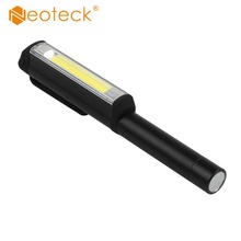 Neoteck COB LED Pen Light Aluminum Pocket Clip Magnet Work Inspection Torch Lamp AAA Battery Powered Lampdas For Camping Light 2024 - buy cheap