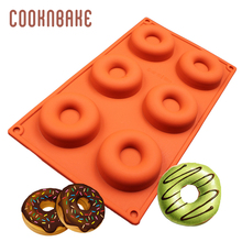 COOKNBAKE-Molde de silicona para hornear rosados, molde de silicona para pastel de caramelo, chocolate y jabón, 6 agujeros 2024 - compra barato