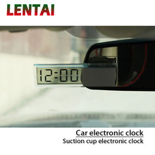 LENTAI-reloj con ventosa para coche, accesorio para Mercedes benz w204 w203 Audi a3 a4 b6 b8 a6 b7 c5 Volkswagen polo Lifan, con pantalla LCD Digital, 1 unidad 2024 - compra barato