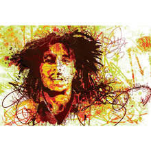 Bob Marley Poster Print Silk Fabric Print Poster Print Cloth Fabric Wall Poster Custom Satin Poster CD&47 2024 - buy cheap