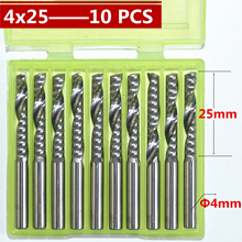 4mm*25mm,10 pcs,CNC wood tools,carbide End Mill,woodworking insert router bit,Tungsten milling cutter,MDF,PVC,Acrylic 2024 - buy cheap