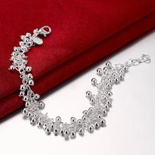 Prata chapeado pulseiras para mulheres trançado grosso corrente jóias de casamento prateado branco na moda minimalista luxuoso h017 2024 - compre barato
