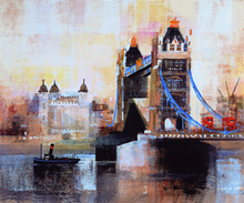 Good Quality Abstract Landscape London Tower Bridge Oil Painting On Canvas Handmade Abstract Landscape Oil Painting FOR SALE 2024 - buy cheap