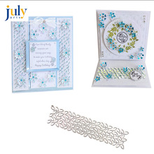 Julyarts Spring Leaves Hollow Cutting Dies Metal Stencils DIY Scrapbooking Photo Album Template Cutting Dies Lace Edges Hollow 2024 - buy cheap