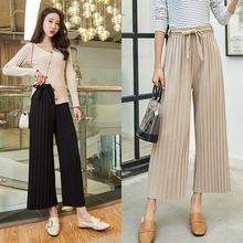 Women Summer Wide Leg Pleated Pants with Belt High Waist Black Trousers Casual Loose Plus Size Pantalon Femme Spodnie Damskie 2024 - buy cheap