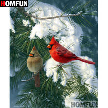 HOMFUN-pintura de diamante redondo/cuadrado completa, cuadro artesanal 5D, punto de cruz bordado de "pájaro Animal", decoración para el hogar, regalo A09490 2024 - compra barato