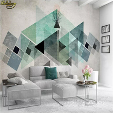 beibehang Custom Background Large Murals wallpapers for Living Room Bedroom Backdrop Nordic geometric triangle Photo Wallpaper 2024 - buy cheap