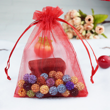 Wholesale 500pcs/lot Drawable Red Organza Bags 11x16cm Favor Wedding Christmas Gift Bag Jewelry Packaging Bags& Pouches 2024 - buy cheap