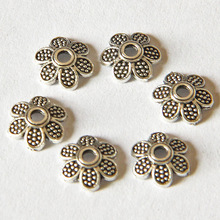 100pcs/lot Tibetan Silver Color Filigree Flower Bead Caps Connectors Charms End Beads Caps For DIY Jewelry Making Findings 2024 - buy cheap