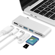 USB-C Hub to HDMI-compatible 4K Type C Hub+2 USB 3.0 Hub Splitter Adapter TF SD Card Reader for MacBook Pro air 13 15 16 inch 2024 - buy cheap