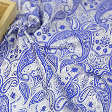 Tela jacquard africana de seda satinada para vestido de boda, tapicería para sofá, álbum de recortes por metro, azul, nueva moda 2024 - compra barato