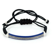2016 Luxury Brand Wire Bracelet Anil Arjandas Men Bangles Leather Bracelet,  Plated Cuff Bracelet Black CZ Open Bracelet 2024 - buy cheap