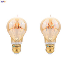 IWHD-bombillas de filamento LED Edison, lámpara de 4W, A19, ST64, G80, Retro, Vintage, decoración Industrial 2024 - compra barato