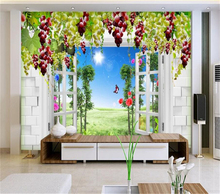 Papel de parede decorativo 3d, cena da janela 2024 - compre barato