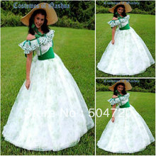 White Civil War Southern Belle Gown Victorian dress US6-26 V-272 2024 - buy cheap