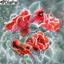 DiaPai 5D DIY Diamond Painting 100% Full Square/Round Drill "Bird flower" Diamond Embroidery Cross Stitch 3D Decor A23865 2024 - buy cheap