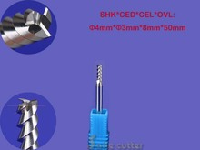 5pcs 4*3*8mm Three Flute HSS End Mill CNC Router Bit Aluminium Milling Cutter HRC55 2024 - buy cheap