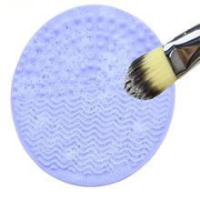 1 шт., силиконовая щеточка для макияжа, очищающая прокладка для Палитра кистей, Очищающий коврик для мытья, скрабер для косметики pennelli Truco 2024 - купить недорого