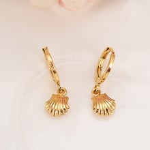 Pendientes de Concha a la moda para niñas, regalo para amigos, pendientes de señora de fiesta, joyería nupcial de boda 2024 - compra barato