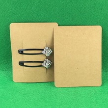 100PCS Hair Clip Card White Paper Jewelry Display Cards Hair Accessory Cards Blank Hairpin Packaging Card Accept Custom Logo 2024 - buy cheap