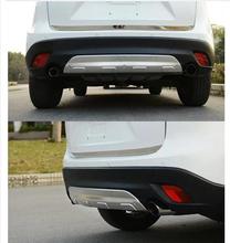 Car styling 2 pcs Stainless steel front and rear Bumper Protector Skid Plate cover FOR mazda CX-5 CX5 2015 2016 year 2024 - buy cheap
