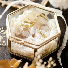 Caixa de joias de vidro geométrico, suporte para joias, plantas, suculentas, organizador de joias, presente de casamento 2024 - compre barato