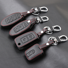 Cubierta de cuero para llave de coche, carcasa de 3 botones para Nissan Tiida Livin x-trail T31 T32 Qashqai Teana 2024 - compra barato