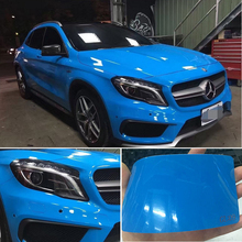 Ultra Glossy Blue Vinyl Wrap 3 Layers High Gloss Blue Shiny Car Wrap Film Graphics with air Free Size:1.52*20M/Roll 2024 - buy cheap