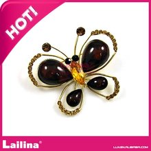 Fashion butterfly brooch bee design rhinestone brooch gold base 2024 - buy cheap