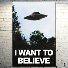 I WANT TO BELIEVE-Póster de seda o lienzo de 13x20, 24x36 pulgadas, imágenes de la serie de TV UFO, 001 2024 - compra barato