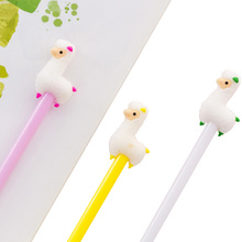 30pcs/lot Cartoon Alpaca Gel Pen for Writing black ink pen School Office Supplies Students' gift prize 0.5mm 2024 - buy cheap