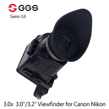 Ggs swivi s3 3x visor óptico dobrável 3.0 "/3.2" aspecto lcd para canon 5d2 5d3 para nikon d7000 d7200 d750 d610 d810 d800 2024 - compre barato