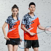 Camiseta de tênis secos para homens e mulheres, camiseta personalizada com nome, novo 2019, para badminton, tênis de mesa, roupas, camisas para mulheres, treino 2024 - compre barato
