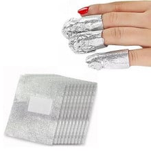 100pcs Foil Nail Art Soak Off Acrylic Gel Polish Nail Wraps Remover Clean Aluminum Nail Art Supplies 2024 - buy cheap