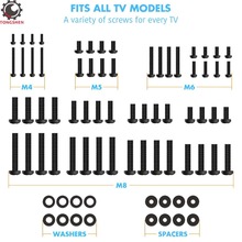 Крепежный комплект для ТВ M4 M5 M6 M8 винты для ТВ-монитора и шайбы для прокладок подходят для большинства телевизоров до 80 дюймов винты для настенного крепления 2024 - купить недорого